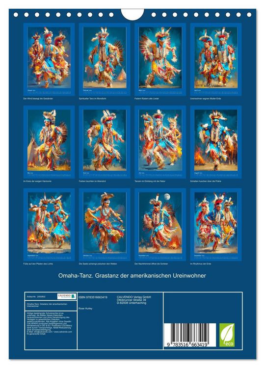 Produktbild: Omaha-Tanz. Grastanz der amerikanischen Ureinwohner (Wandkalender 2026 DIN A4 hoch), CALVENDO Monatskalender