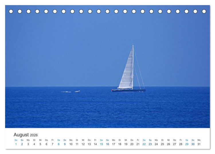 Produktbild: Segelboote und Yachten - Lebensart am Mittelmeer (Tischkalender 2026 DIN A5 quer), CALVENDO Monatskalender