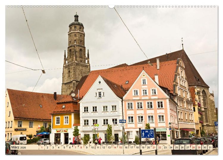 Produktbild: N&Ouml;RDLINGEN - Leben im Meteoritenkrater (Wandkalender 2026 DIN A2 quer), CALVENDO Monatskalender