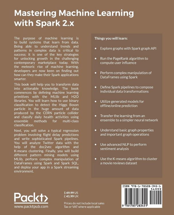 Produktbild: Mastering Machine Learning with Spark 2.x