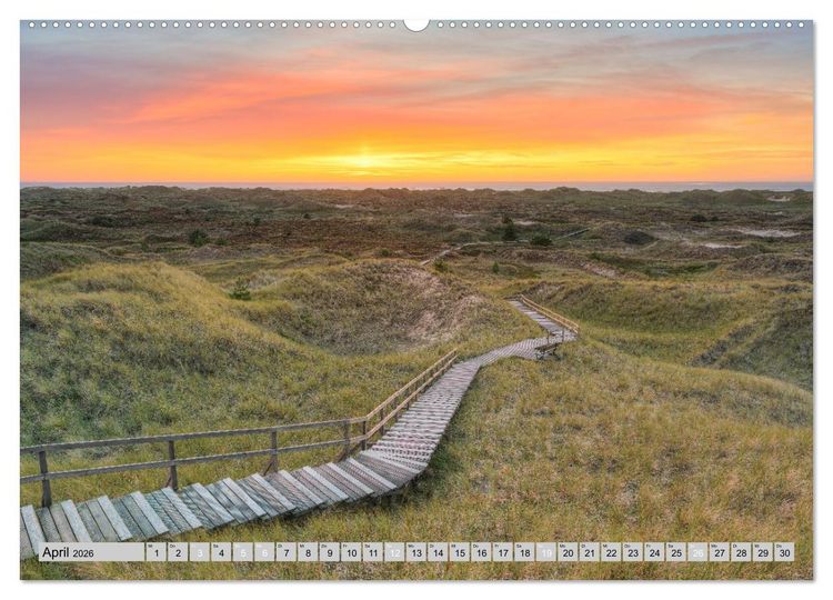 Produktbild: Wundersch&ouml;ne Nordsee - Faszinierende K&uuml;stenlandschaften (hochwertiger Premium Wandkalender 2026 DIN A2 quer), Kunstdruck in Hochglanz