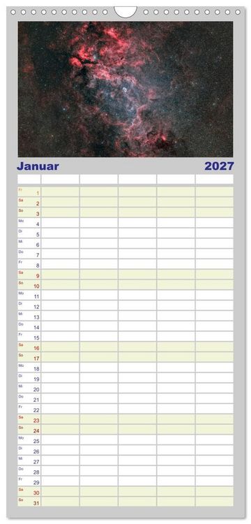 Produktbild: Familienplaner 2027 - Deepsky 2027 mit 5 Spalten (Wandkalender, 21 x 45 cm) CALVENDO