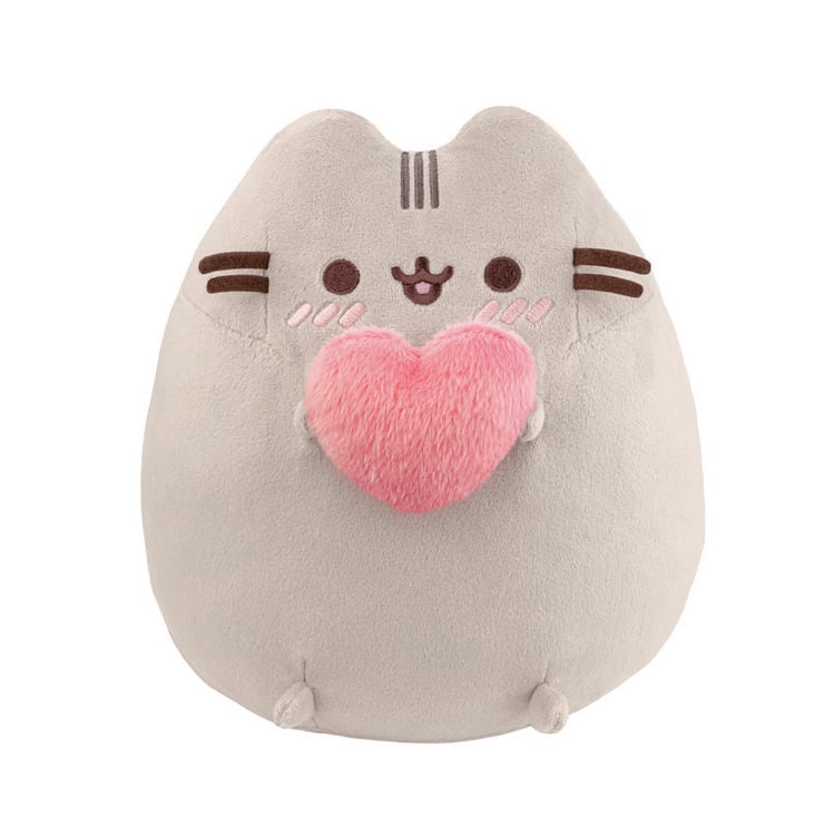 Produktbild: Aurora 61572 - Pusheen With Heart, Pl&uuml;schtier mit Herz, 24 cm
