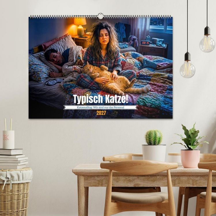 Produktbild: Typisch Katze! - Katzenalltag: Wir sind nur das Personal (Wandkalender 2027 DIN A2 quer), CALVENDO Monatskalender