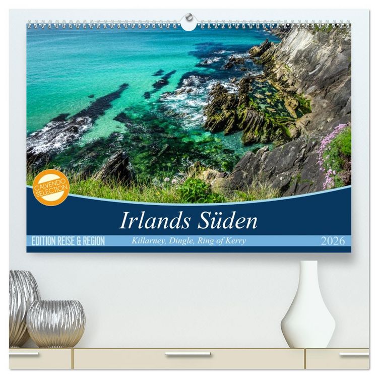 Produktbild: Irlands fanzinierender S&uuml;den (hochwertiger Premium Wandkalender 2026 DIN A2 quer), Kunstdruck in Hochglanz
