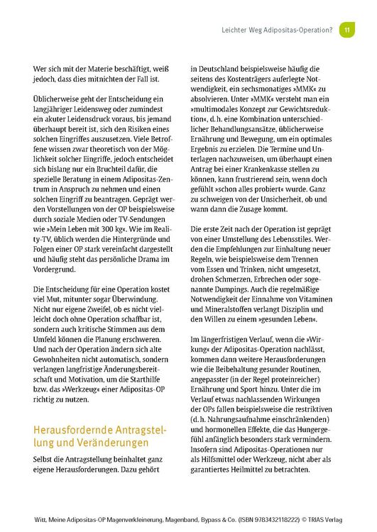 Produktbild: Meine Adipositas-OP. Magenverkleinerung, Magenband, Bypass & Co.