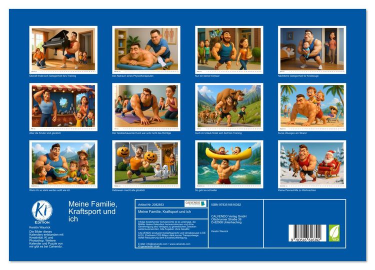 Produktbild: Meine Familie, Kraftsport und ich (Wandkalender 2026 DIN A3 quer), CALVENDO Monatskalender