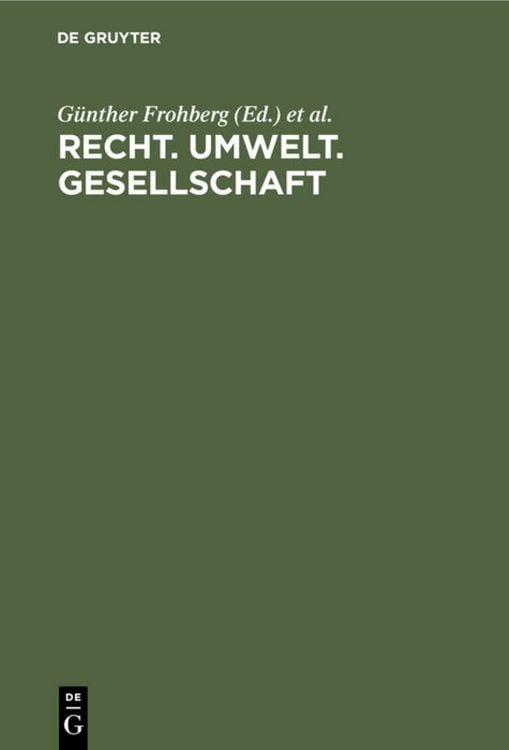 Produktbild: Recht. Umwelt. Gesellschaft