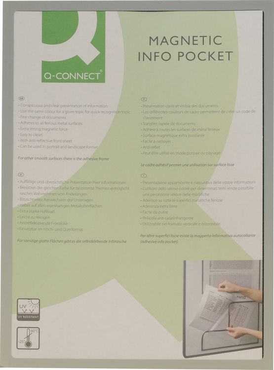 Produktbild: Q-CONNECT&reg; Infotasche Recycling, A4 silber