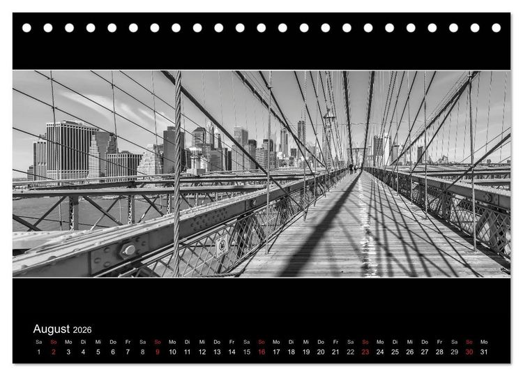 Produktbild: NEW YORK CITY H&ouml;hepunkte im Panoramaformat (Tischkalender 2026 DIN A5 quer), CALVENDO Monatskalender