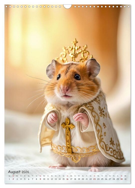 Produktbild: Hamster im Feiertagsfieber - Ein Jahr voller Flausch und Freude (Wandkalender 2026 DIN A3 hoch), CALVENDO Monatskalender