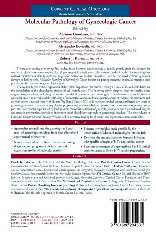 Produktbild: Molecular Pathology of Gynecologic Cancer