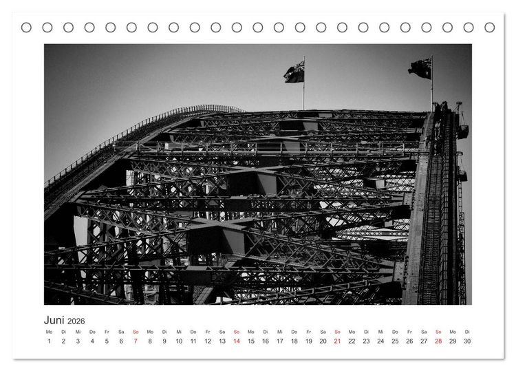 Produktbild: SYDNEY Monochrom (Tischkalender 2026 DIN A5 quer), CALVENDO Monatskalender