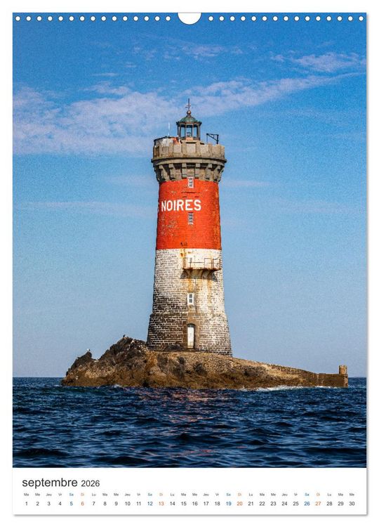 Produktbild: Phares du Finist&egrave;re (Calendrier mural 2026 DIN A3 horizontal), CALVENDO calendrier mensuel
