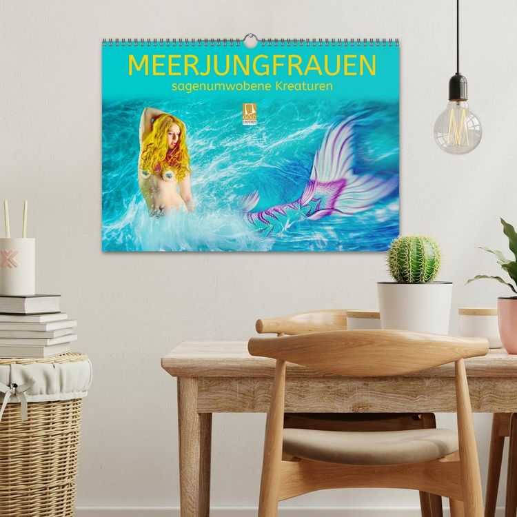 Produktbild: Meerjungfrauen - sagenumwobene Kreaturen (Wandkalender 2026 DIN A3 quer), CALVENDO Monatskalender
