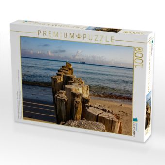 Produktbild: CALVENDO Puzzle Buhnen im Ostseebad K&uuml;hlungsborn - Blick aufs Meer | 1000 Teile Lege-Gr&ouml;&szlig;e 64x48cm Foto-Puzzle f&uuml;r gl&uuml;ckliche Stunden