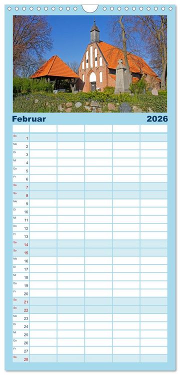 Produktbild: Familienplaner 2026 - Ostseeinseln R&uuml;gen, Hiddensee, Ummanz mit 5 Spalten (Wandkalender, 21 x 45 cm) CALVENDO
