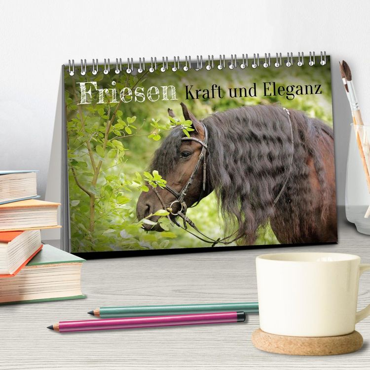 Produktbild: Friesen - Kraft und Eleganz (Tischkalender 2027 DIN A5 quer), CALVENDO Monatskalender