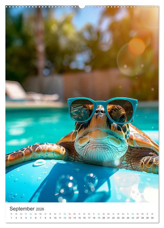 Produktbild: Tierische Sommerfreunde (Wandkalender 2026 DIN A2 hoch), CALVENDO Monatskalender
