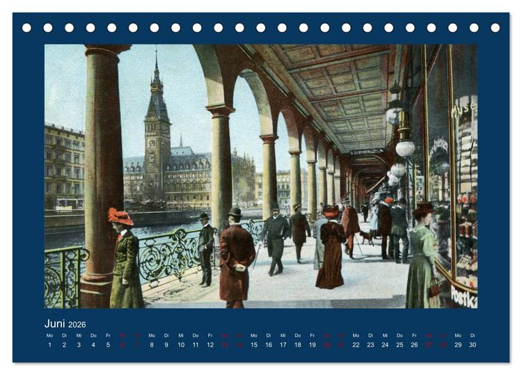 Produktbild: Lebendiges Hamburg von 1888 bis 1918 (Tischkalender 2026 DIN A5 quer), CALVENDO Monatskalender
