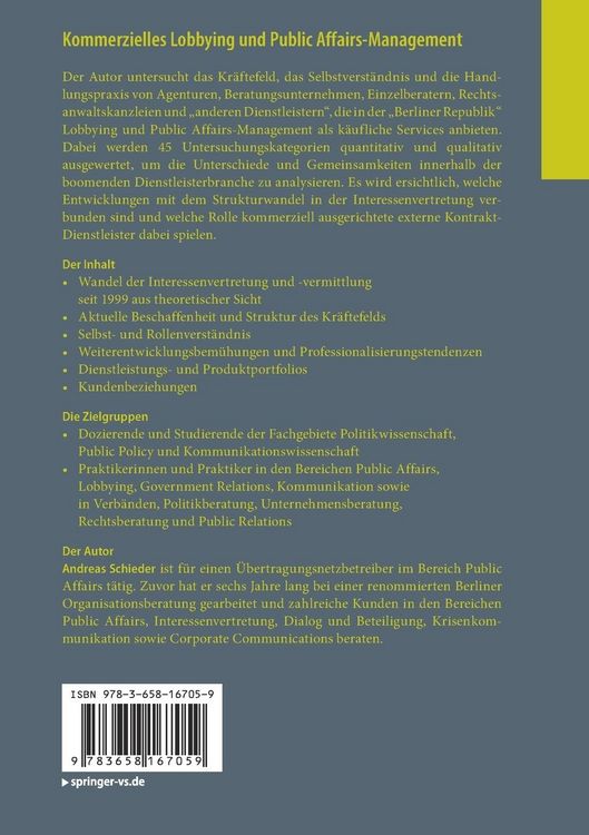 Produktbild: Kommerzielles Lobbying und Public Affairs-Management