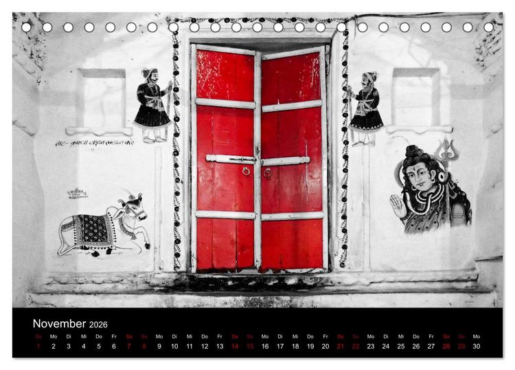 Produktbild: Indien Colorkey (Tischkalender 2026 DIN A5 quer), CALVENDO Monatskalender
