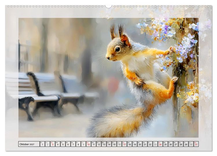Produktbild: Eichh&ouml;rnchen. Zauberhafte Momente in der Natur (Wandkalender 2027 DIN A2 quer), CALVENDO Monatskalender