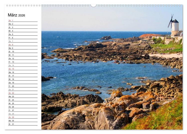 Produktbild: Camino Portugues - Jakobsweg (hochwertiger Premium Wandkalender 2026 DIN A2 quer), Kunstdruck in Hochglanz