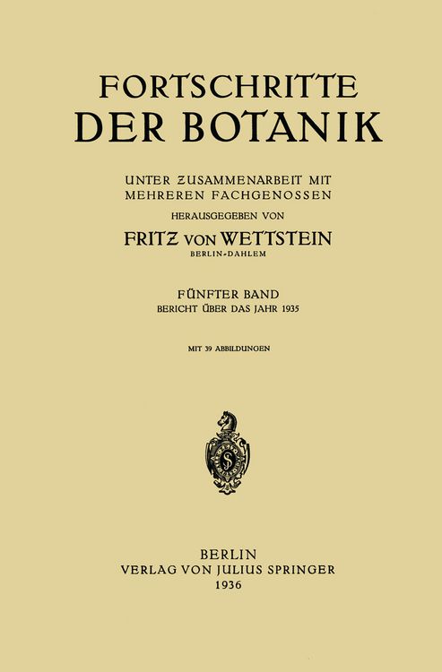 Produktbild: Fortschritte der Botanik