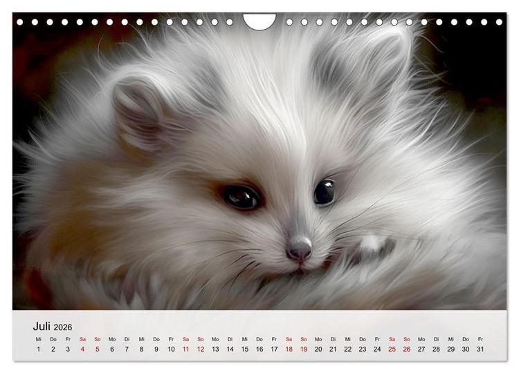 Produktbild: Zauberhafte Fluffies (Wandkalender 2026 DIN A4 quer), CALVENDO Monatskalender