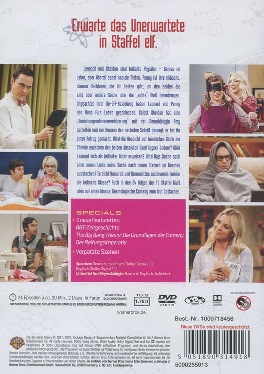 Produktbild: The Big Bang Theory - Staffel 11 [2 DVDs]