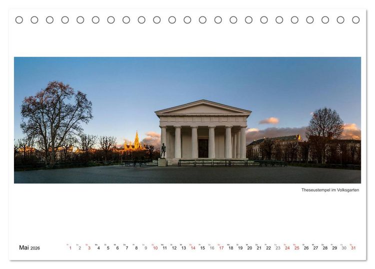 Produktbild: Wien Panoramen (Tischkalender 2026 DIN A5 quer), CALVENDO Monatskalender