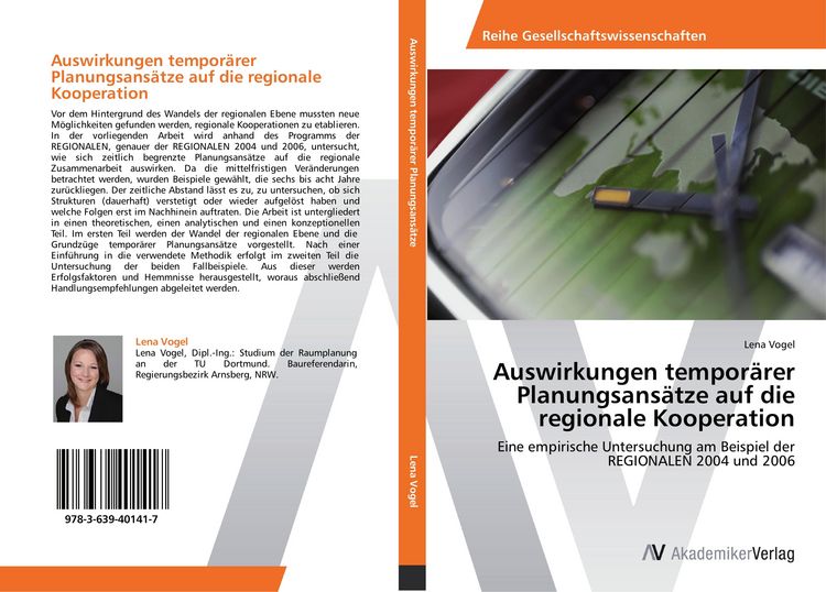 Produktbild: Auswirkungen tempor&auml;rer Planungsans&auml;tze auf die regionale Kooperation