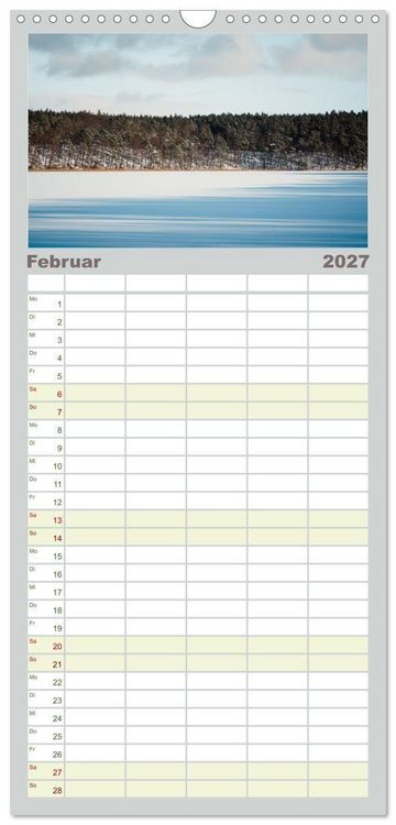 Produktbild: Familienplaner 2027 - Lychen - zwischen Wald und Seen mit 5 Spalten (Wandkalender, 21 x 45 cm) CALVENDO