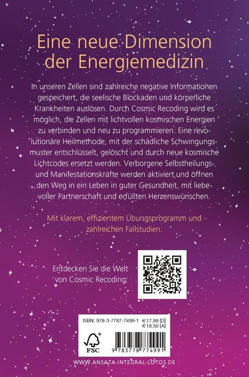 Produktbild: Cosmic Recoding - Die neue Energiemedizin