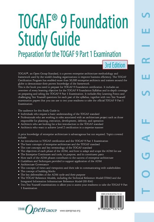 Produktbild: TOGAF&reg; 9 Foundation Study Guide - 3rd Edition