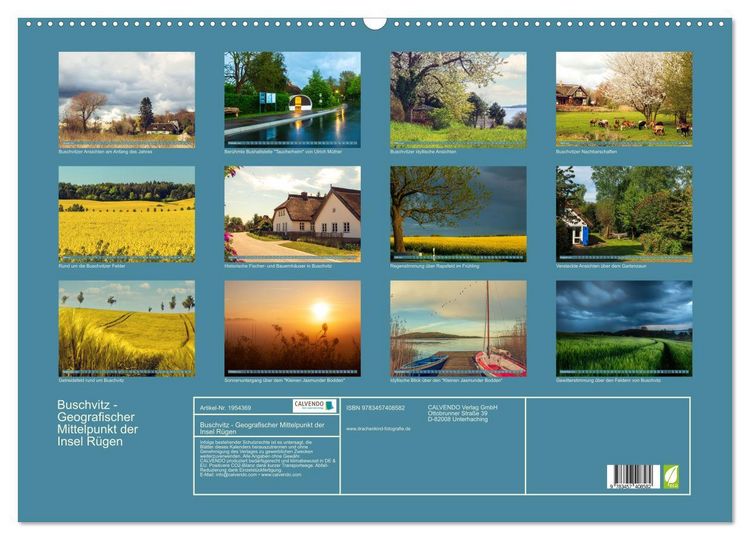 Produktbild: Buschvitz - Geografischer Mittelpunkt der Insel R&uuml;gen (Wandkalender 2026 DIN A2 quer), CALVENDO Monatskalender