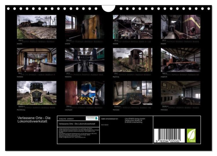 Produktbild: Verlassene Orte - Die Lokomotivwerkstatt (Wandkalender 2027 DIN A4 quer), CALVENDO Monatskalender