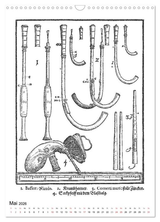 Produktbild: Michael Praetorius Syntagma Musicum (Wandkalender 2026 DIN A3 hoch), CALVENDO Monatskalender
