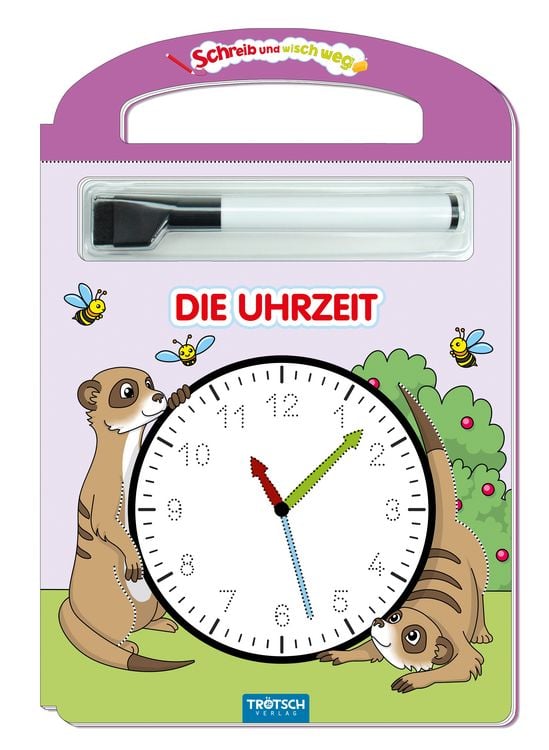 Produktbild: Tr&ouml;tsch Die Uhrzeit Schreib und Wisch Weg mit Stift