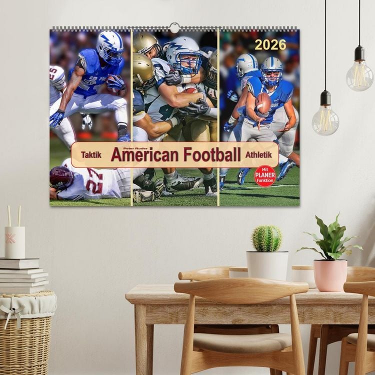 Produktbild: American Football - Taktik und Athletik (Wandkalender 2026 DIN A2 quer), CALVENDO Monatskalender