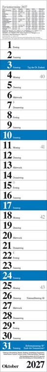 Produktbild: Streifenplaner Praktika Blau 2027
