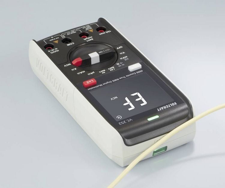 Produktbild: VOLTCRAFT VC252 Hand-Multimeter digital True RMS LoZ CAT III 600V Anzeige (Counts): 4000