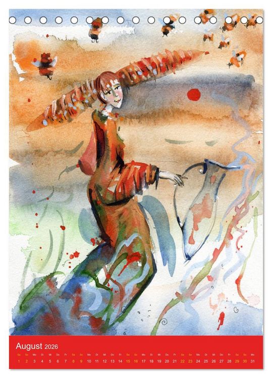 Produktbild: Im Elfenreich- Zauber und Magie der Elfen in sch&ouml;nen Aquarellen (Tischkalender 2026 DIN A5 hoch), CALVENDO Monatskalender