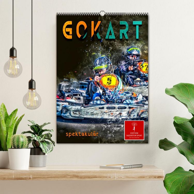 Produktbild: Gokart spektakul&auml;r (Wandkalender 2026 DIN A2 hoch), CALVENDO Monatskalender