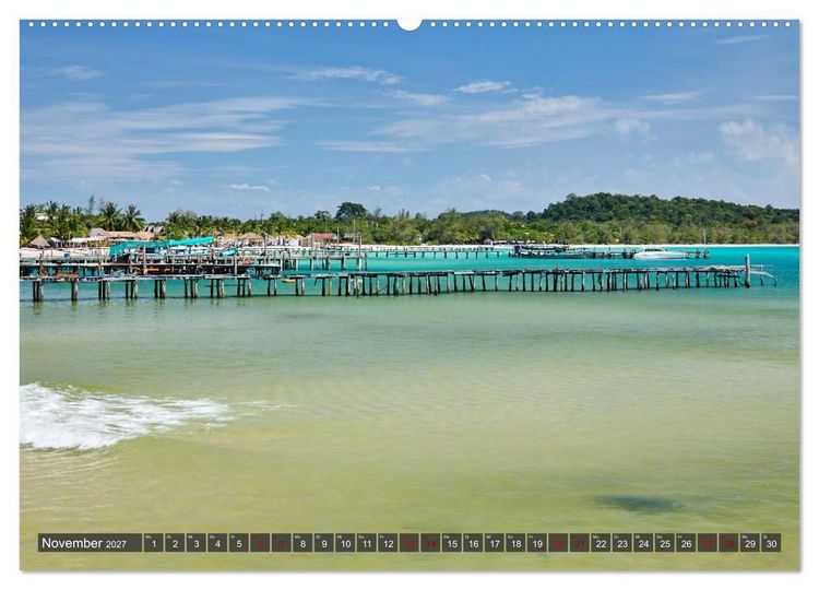 Produktbild: Kambodscha - Laos - Bangkok (hochwertiger Premium Wandkalender 2027 DIN A2 quer), Kunstdruck in Hochglanz