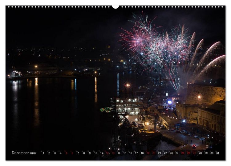 Produktbild: Valletta - Morbide Sch&ouml;nheit im Mittelmeer (hochwertiger Premium Wandkalender 2026 DIN A2 quer), Kunstdruck in Hochglanz