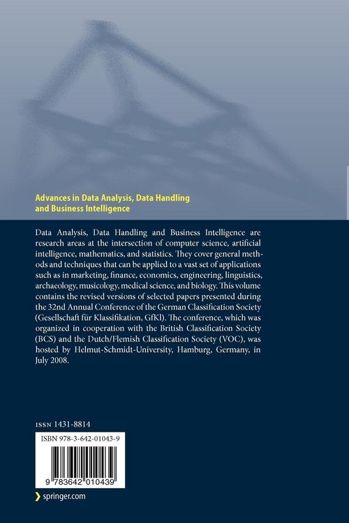Produktbild: Advances in Data Analysis, Data Handling and Business Intelligence