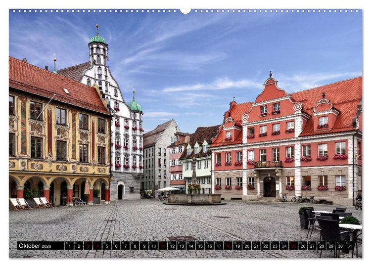 Produktbild: Das Allg&auml;u - Seine malerischen Altst&auml;dte (Wandkalender 2026 DIN A2 quer), CALVENDO Monatskalender
