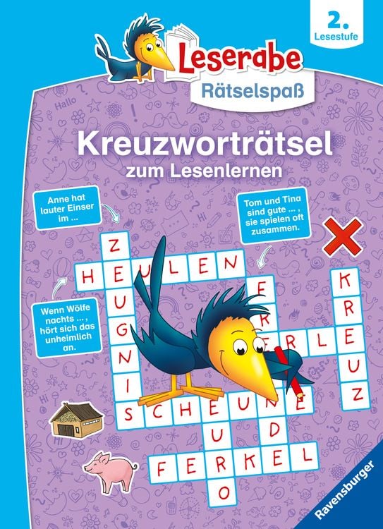 Produktbild: Leserabe Rätselspaß - Kreuzworträtsel zum Lesenlernen (2. Lesestufe)